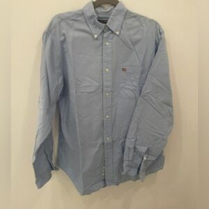 RALPH LAUREN Jeans Co blue buttondown long sleeve shirt 100% cotton size medium